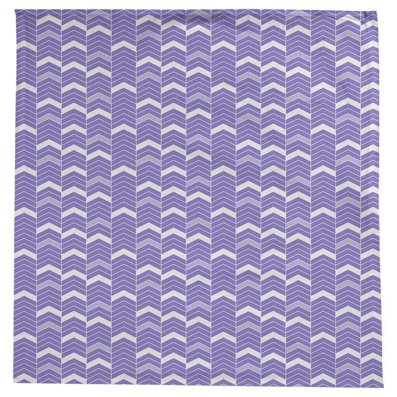 Nappe à chevrons à traits Stephenie, Mauve / Blanc