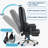 Big & Tall Executive Reclining Office Chair with 6-Point Massage, Heating, Lumbar Support, 400lb Capacity, PU Leather for Home Office,Study-1061482590