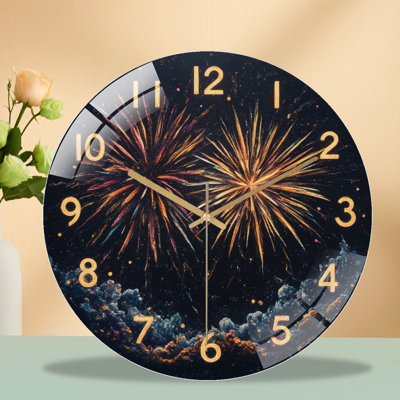 Feux d'artifice, horloge murale 12 po