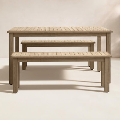 Bowery 59" Acacia Patio Dining Set