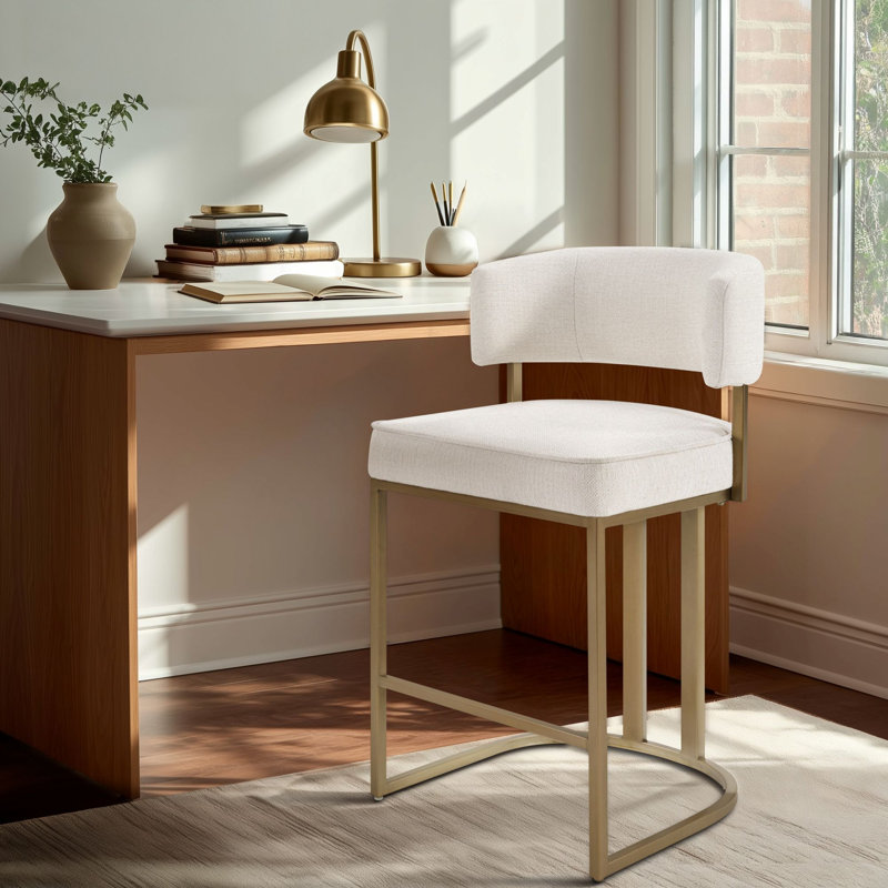 Tabouret de comptoir August, Ivory