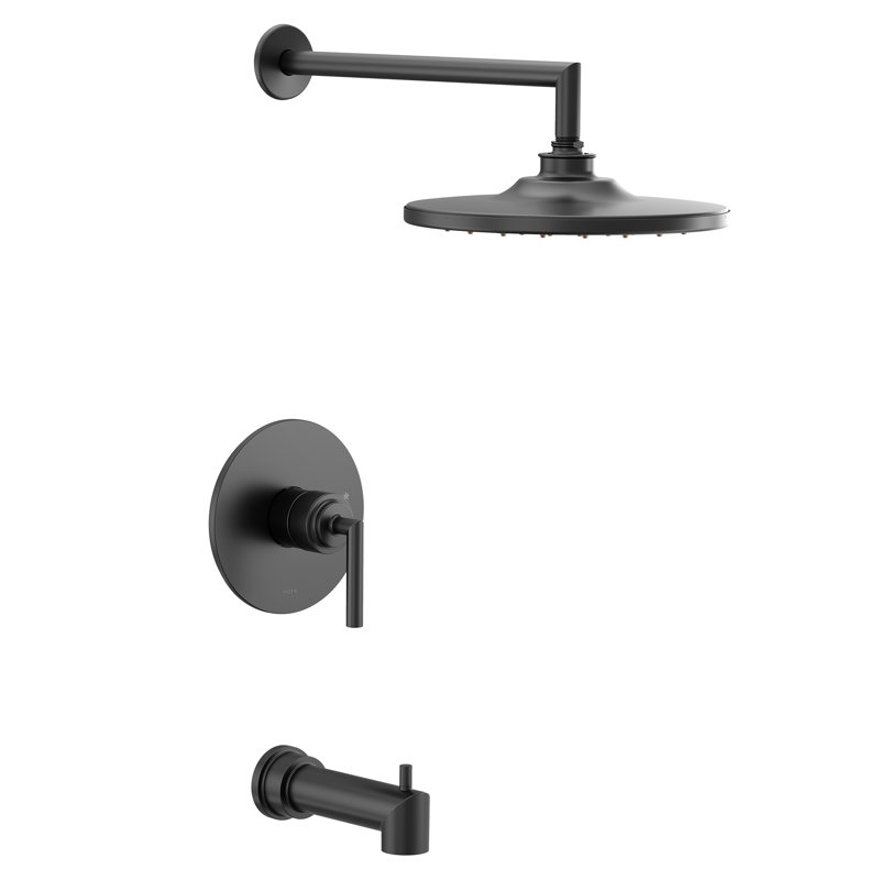 Robinet de baignoire et douche Arris Eco Performance, Noir mat