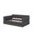Queen Size Upholstered Platform Bed Frame With USB Ports & Trundle, Modern Sherpa Fabric Daybed Frame With Armrests-666850844