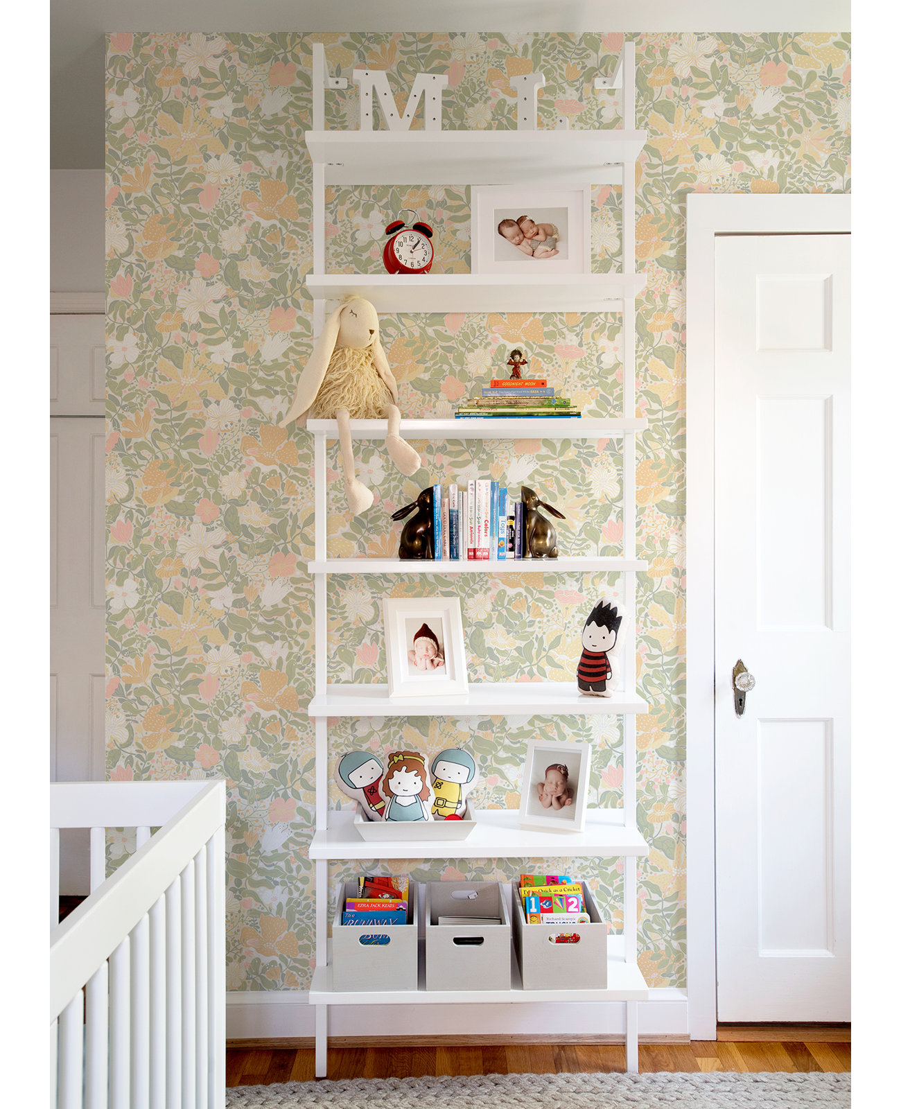 Harriette Floral Wallpaper, Pastel Green
