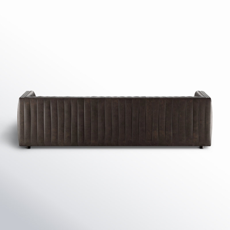 Augustine 97" Sofa, Deacon Wolf Genuine Leather, 26.5" H x 97" W x 35" D