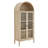 Nolan Tall Arched Storage Display Cabinet In Walnut Hickory-105239778