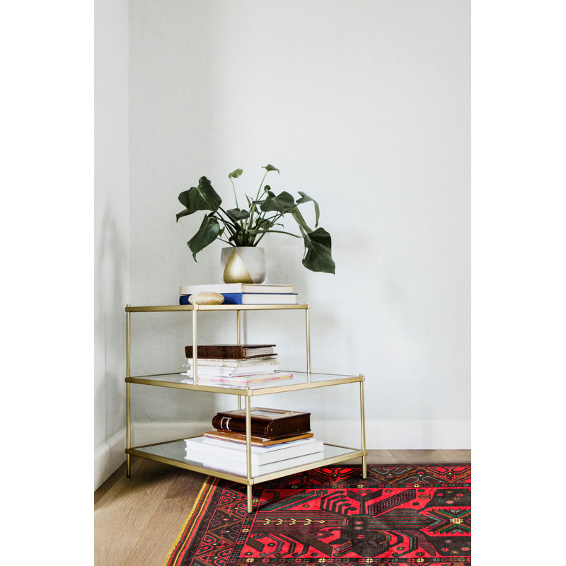 Tapis rouge Teimani 3 pi 7 po x 6 pi 6 po