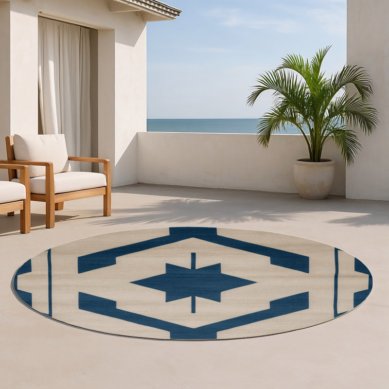 Tapis intérieur et extérieur ArtDeco, Rond 5 pi