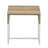 Coastal Oak & Iron Wrap End Table with White Frame-2021401496