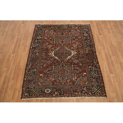 Wool Geometric Traditional Area Rug 5x6