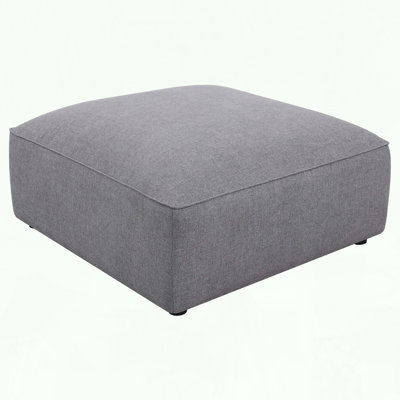 Square Ottoman in Sleek Grey