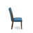 7 Piece Dining Set Consist of a Rectangle Dining Room Table with Removable Leaf and 6 Blue Color Linen Fabric Upholstered Chairs, Distressed Jacobean-410447837-410447830-410447825