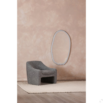 Miroir ovale Foundry blanc