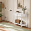Console d'entrée classique avec pieds fuselés et espace de rangement Classic-1563434710