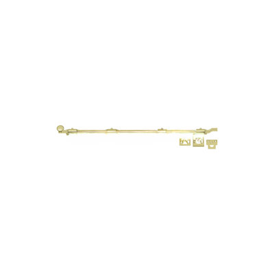 Deltana FPG423 42" Surface Bolt with Offset; Heavy Duty; Bright Brass Finish