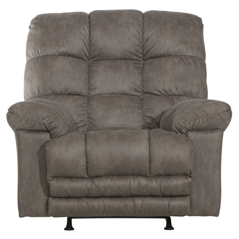 Fauteuil inclinable et berçant surdimensionné Anky, Polyester gris