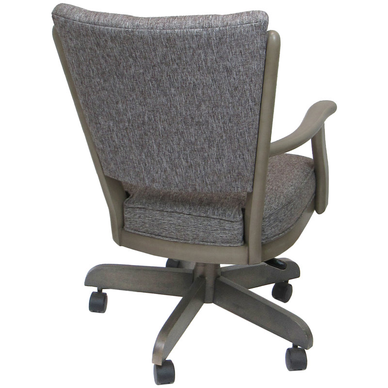 Chaise pivotante en bois avec accoudoirs Chenique, Gris Mojave