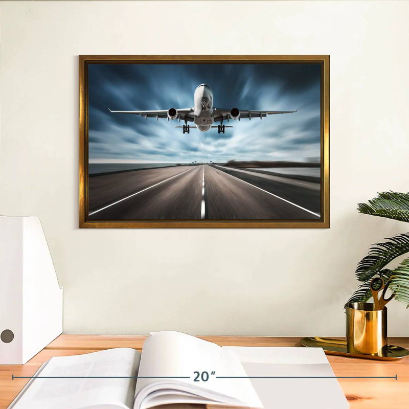Avion de piste, Cadre flottant doré, 13 po x 9 po