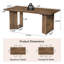 63-inch Solid Wood Dining Table