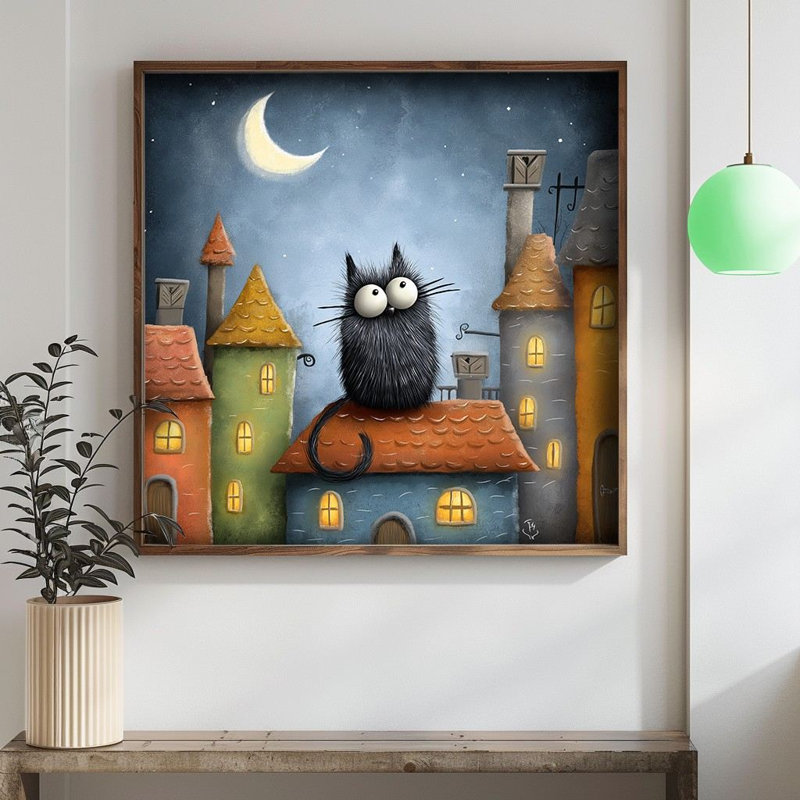 Peinture décorative en panneau de fibres à densité moyenne, H 19,69 po x l 19,69 po