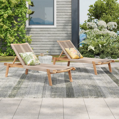 Chaise longue d'extérieur en corde (ensemble de 2)