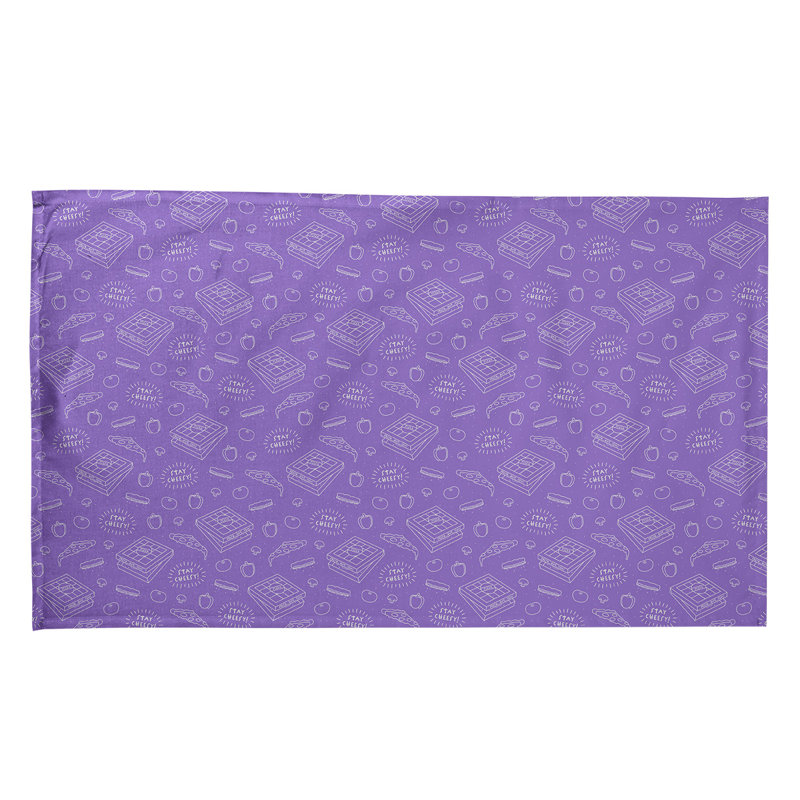 Torchon à motif de couleur pizza background, Croisé en coton, Violet