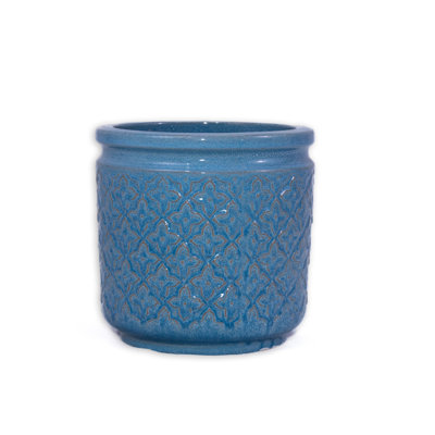 Antique Blue Ceramic Product Planter For Terraces, Gardens, Windowsills And More.