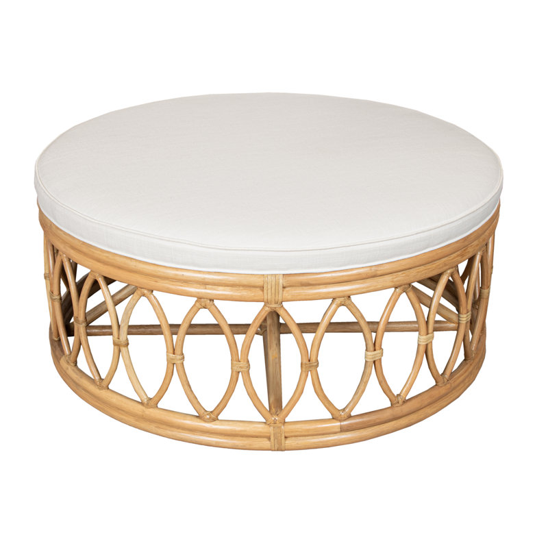 Lillian Round Ottoman, Tan