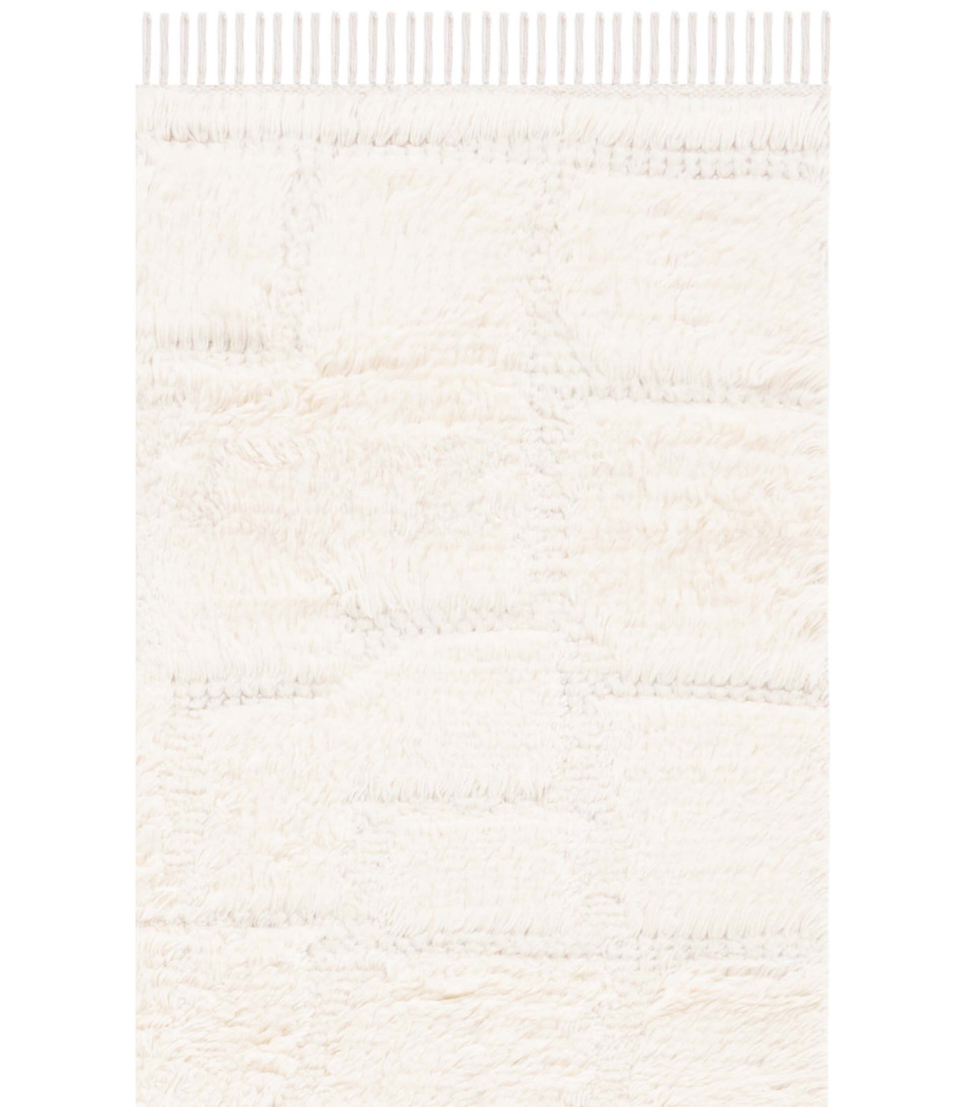 Azreal Ivory Hand-Woven Wool Rug, Runner 2'3" x 8'