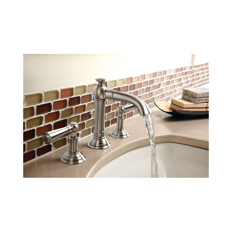 Aylesbury Widespread Bathroom Faucet with Drain Assembly, Antique Nickel