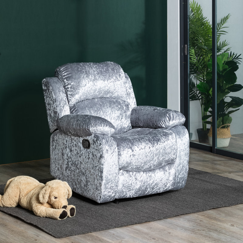 Henris 88.5cm Wide Velvet Standard Recliner