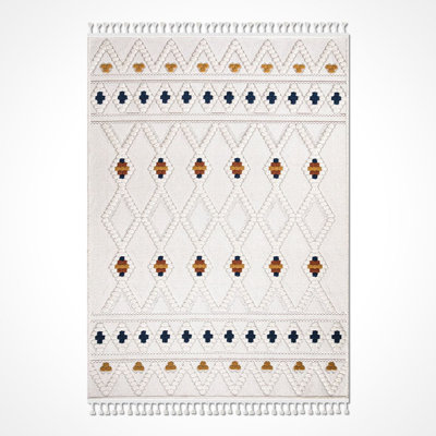 Tapis beige moderne lavable à la machine