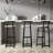 Metal Bar Stool with Backrest (Set of 3)