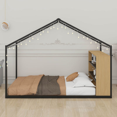 Cadre de lit House avec tablettes et lumières
