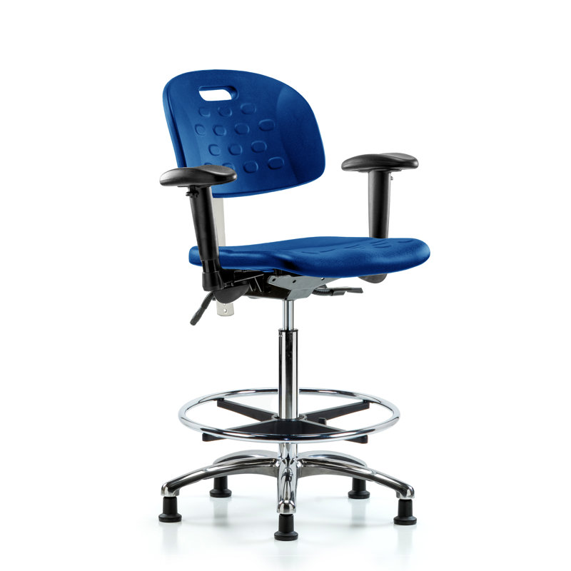 Fauteuil de salle blanche en polyuréthane Newport, Oui, Bleu, Patins