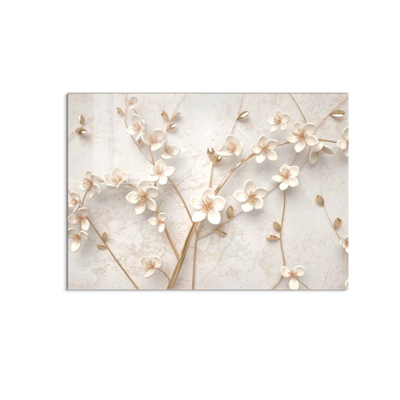Élégante peinture décorative en verre trempé de 19,7 po x 27,6 po | 100% verre trempé, épaisseur: 0,16 pouce | Parfait pour la décoration intérieure, le salon et le bureau | Superbe œuvre d'art avec une esthétique moderne