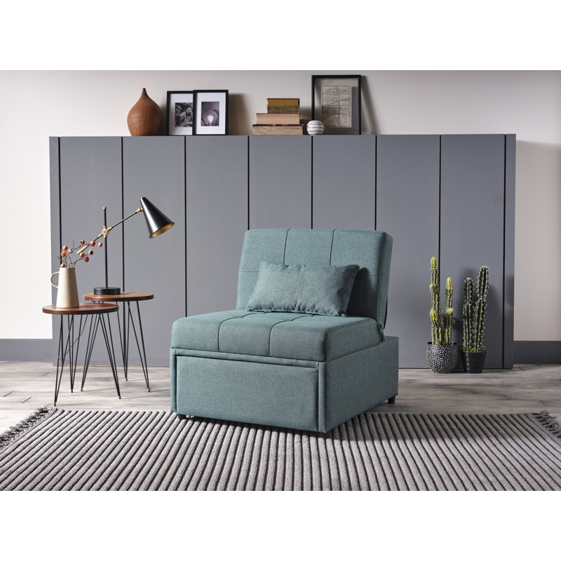 Canapé-lit simple Demoris, Polyester vert