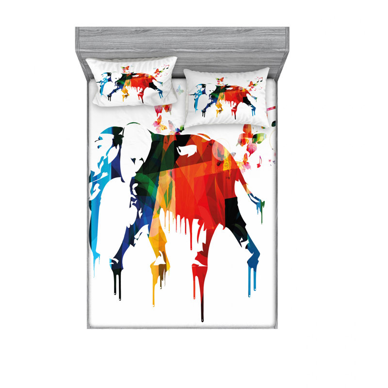 Ensemble de draps Safari Wild Life, Ensemble de draps pour lit double avec un drap-hou