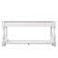 Console - 63 po - Long - Bois - avec 3 tiroirs et 1 tablette inférieure - Blanc antique - pour le vestibule
