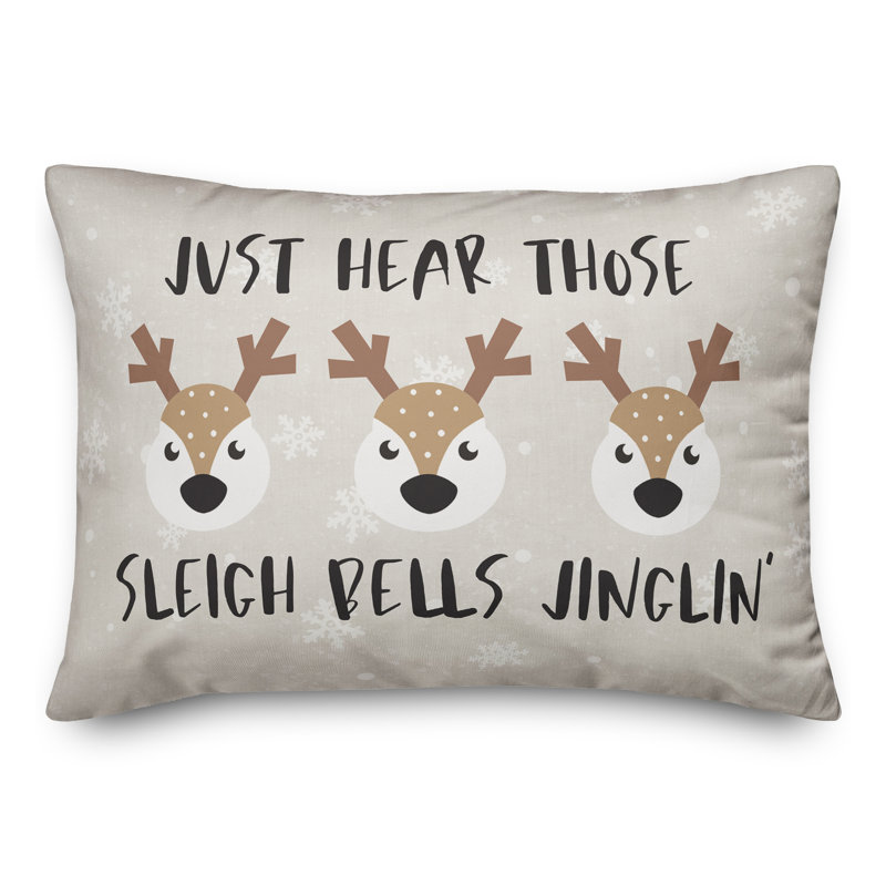 Coussin décoratif de Noël Moo-Ey, rectangulaire, H 14 po x l 20 po, transport