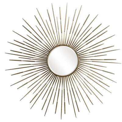 Miroir décoratif étoile à rayons dorés dorés Wynter