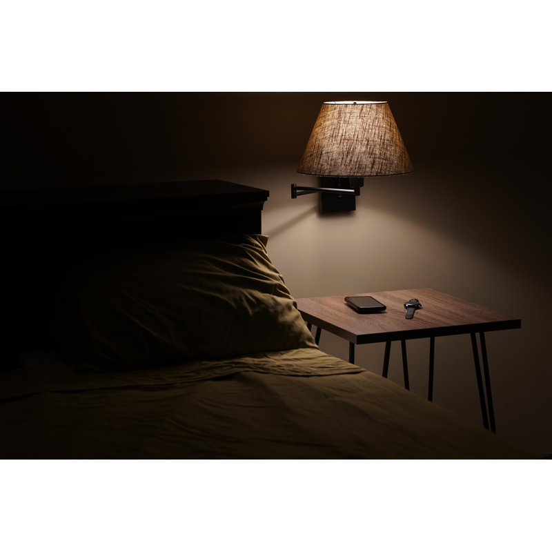 Express Swing Arm Sconce, Black, Latte