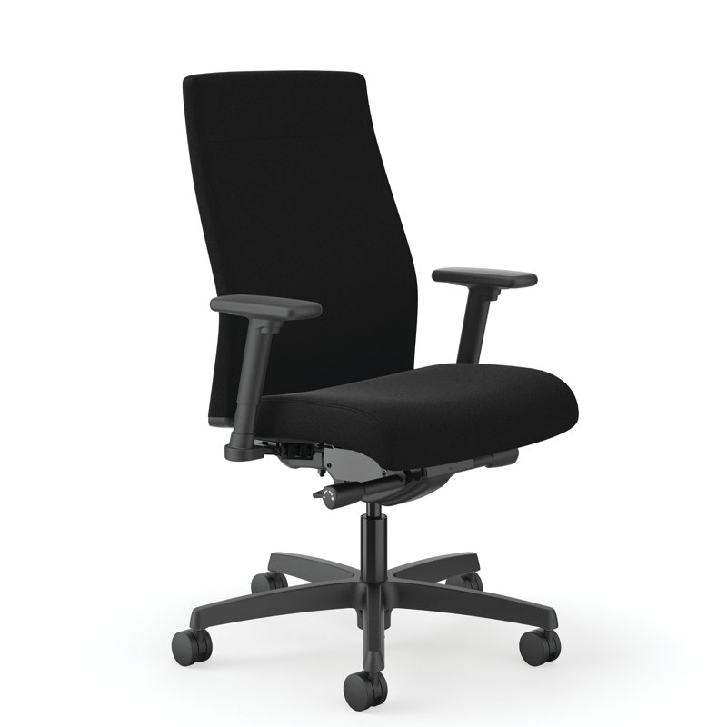 HON Ignition 2.0 Fabric Ergonomic Office Chair, Advanced Tilt, Black Frame, Black, Black Fabric, Advanced Tilt, Black Frame