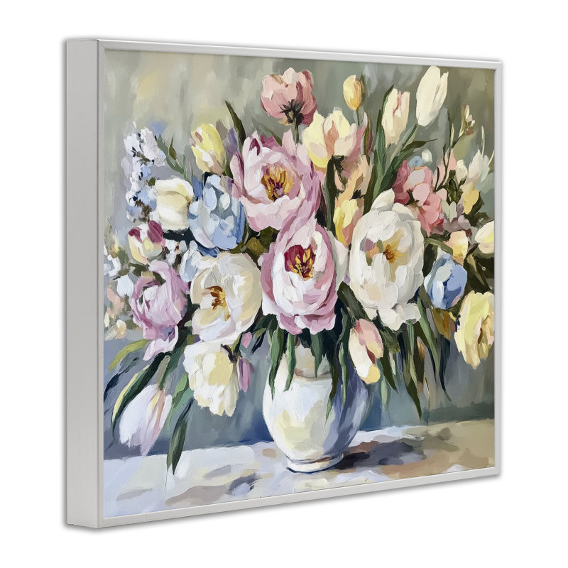 Estampe numérique pastel, bouquet de pivoines par Petal Prints Design, H 16 po x l 20 po