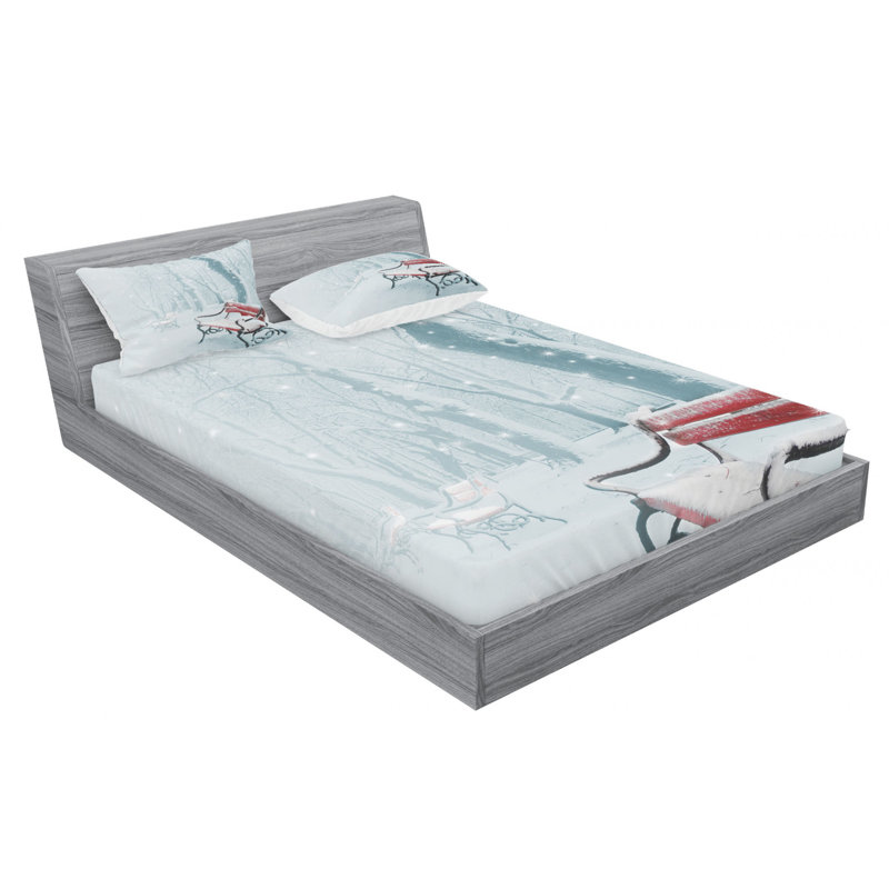 Forest Microfiber Sheet Set, Queen Sheet Set with Fitted Sheet