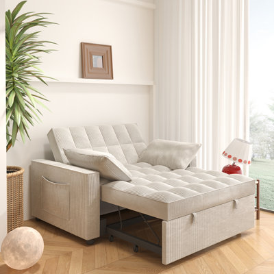 53.2'' Upholstered Convertible Sleeper Sofa