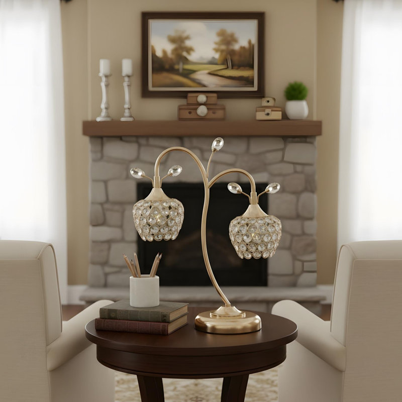 Lampe de table 17,25 pouces en or rose