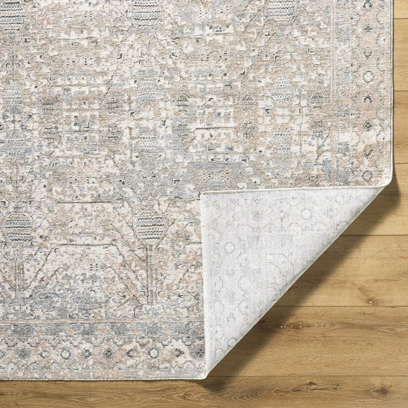 Tapis traditionnel tissé à la machine Arghira, Rectangle 2 pi x 2 pi 11 po