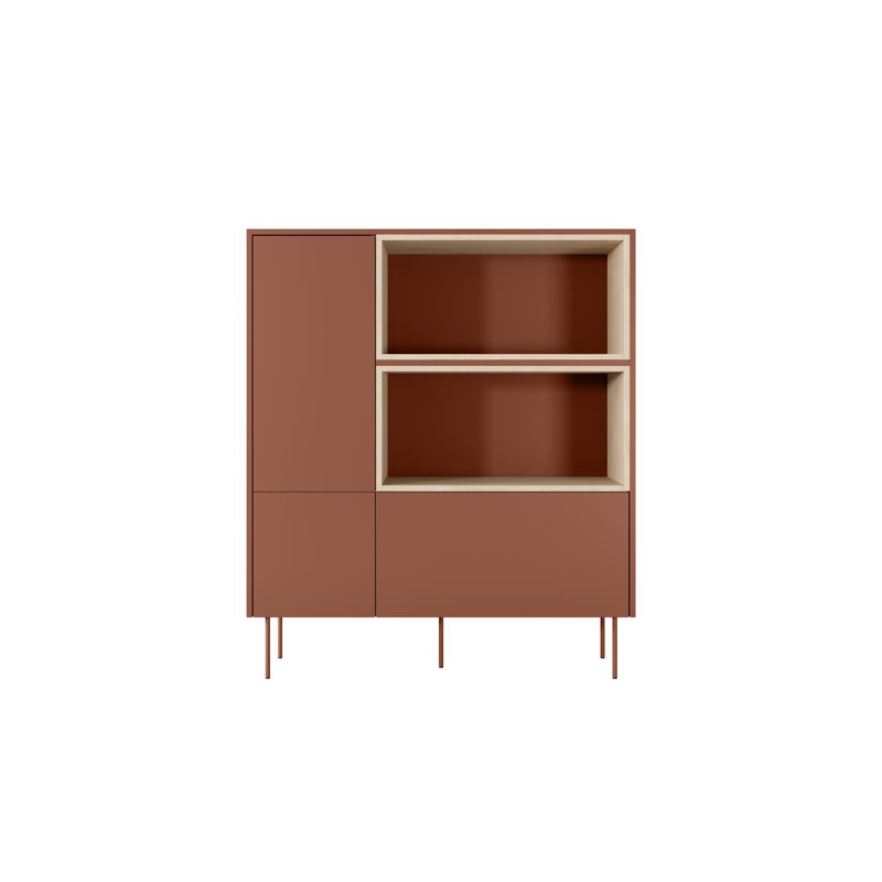 Cabinet 120 2D1SZ, Ceramic Red