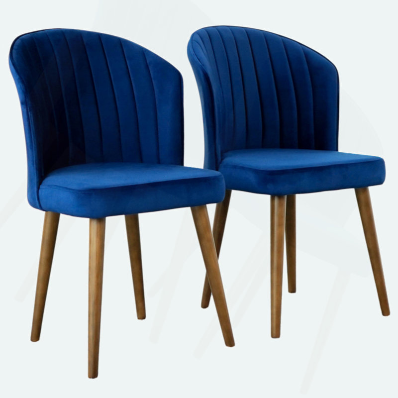 Chaise de salle à manger Tarunnam, Bleu marine